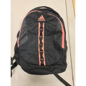 Adidas Backpack Black‎ Coral Trim School Travel Book Bag Laptop Daypack